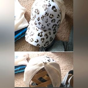 SALE WEEKEND ONLY! Leopard ball cap with criss cross back. Adjustable Velcro